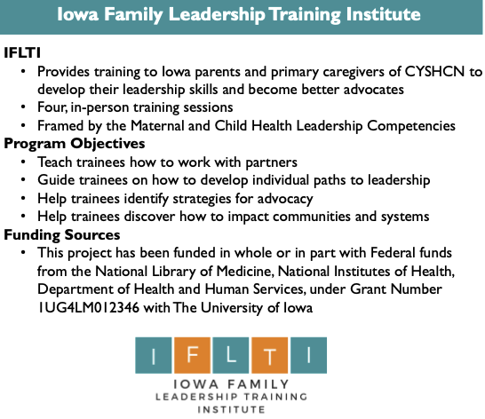 The Impact of the Iowa Family Leadership Training Institute on Families, Communities, and Systems